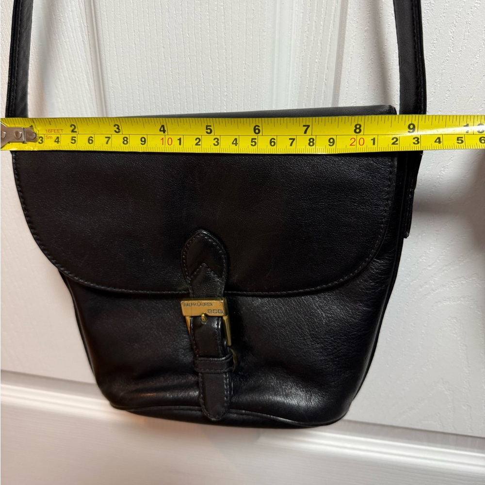 Black Leather Ralph Lauren women’s Crossbody Bag - Picture 8 of 10